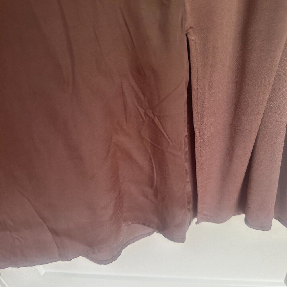 Anthropologie One Shoulder Ruched Midi Dress Purple Mauve XL NWT - Picture 9 of 10